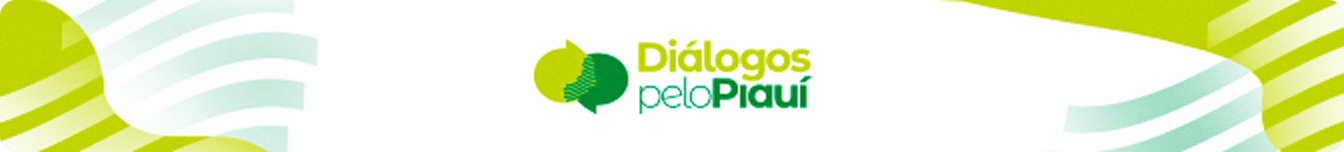 Logo diálogos com listras do piauí em gradiente